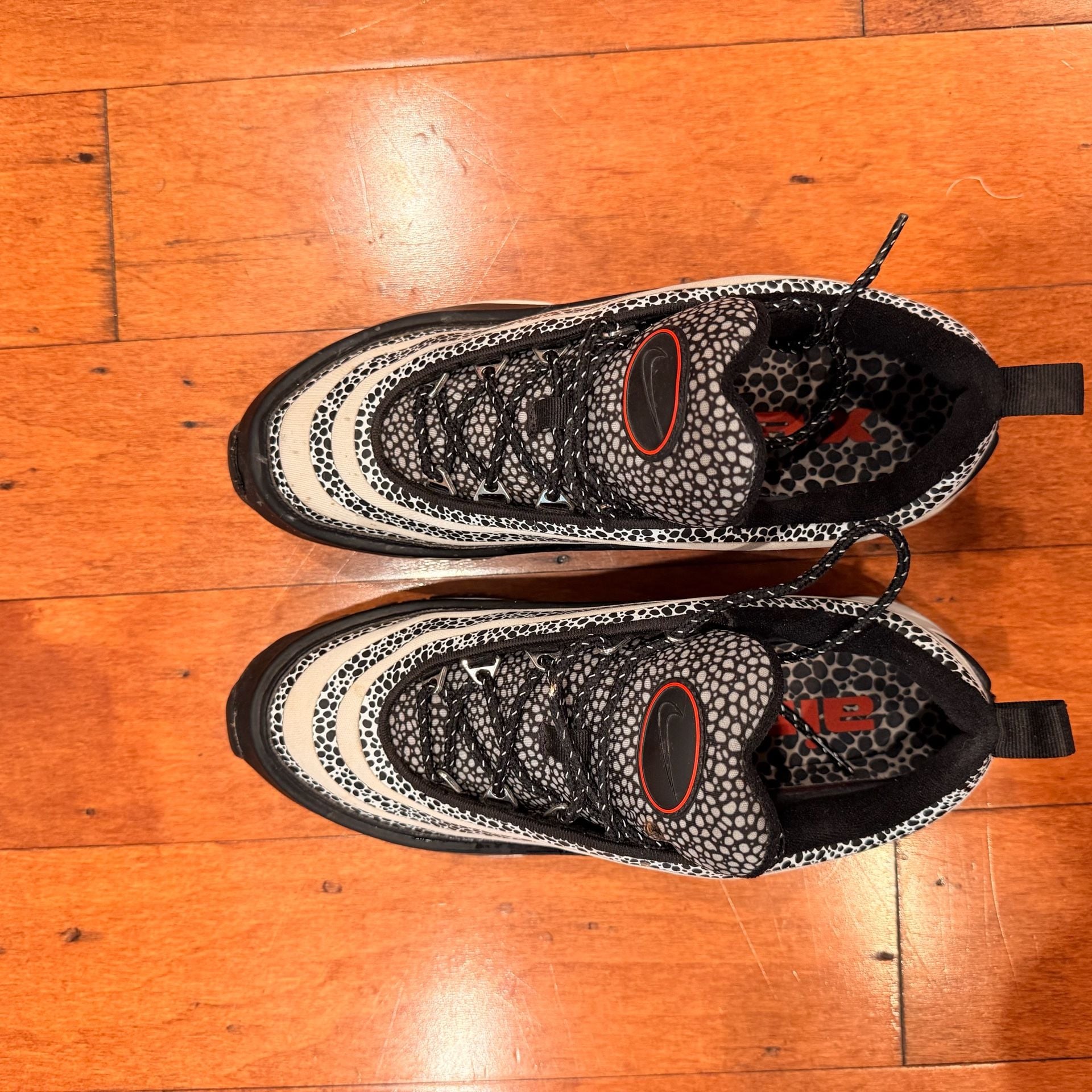 Woman’s Nike Air Max 97 Safari Black White Sneakers 3