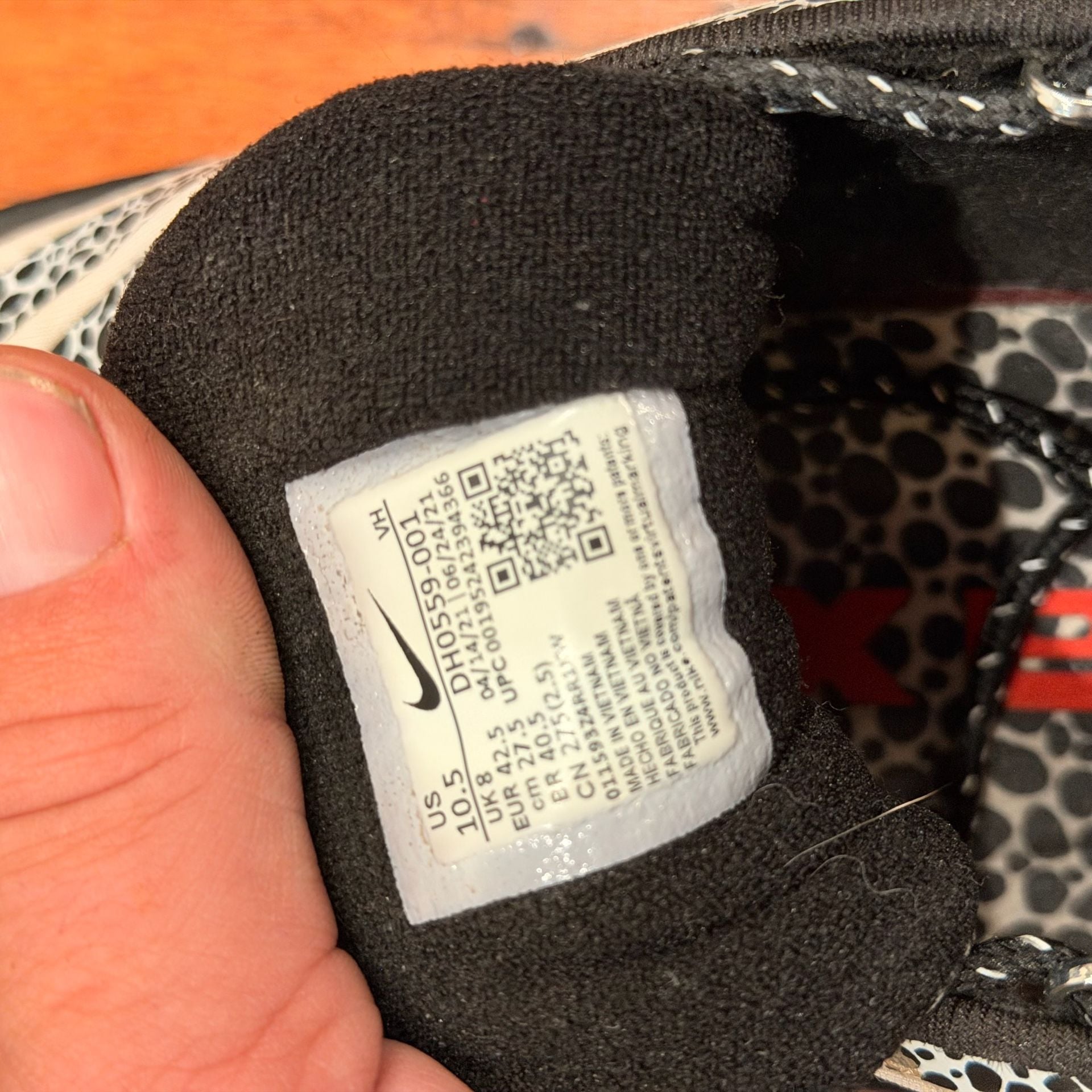 Woman’s Nike Air Max 97 Safari Black White Sneakers 8
