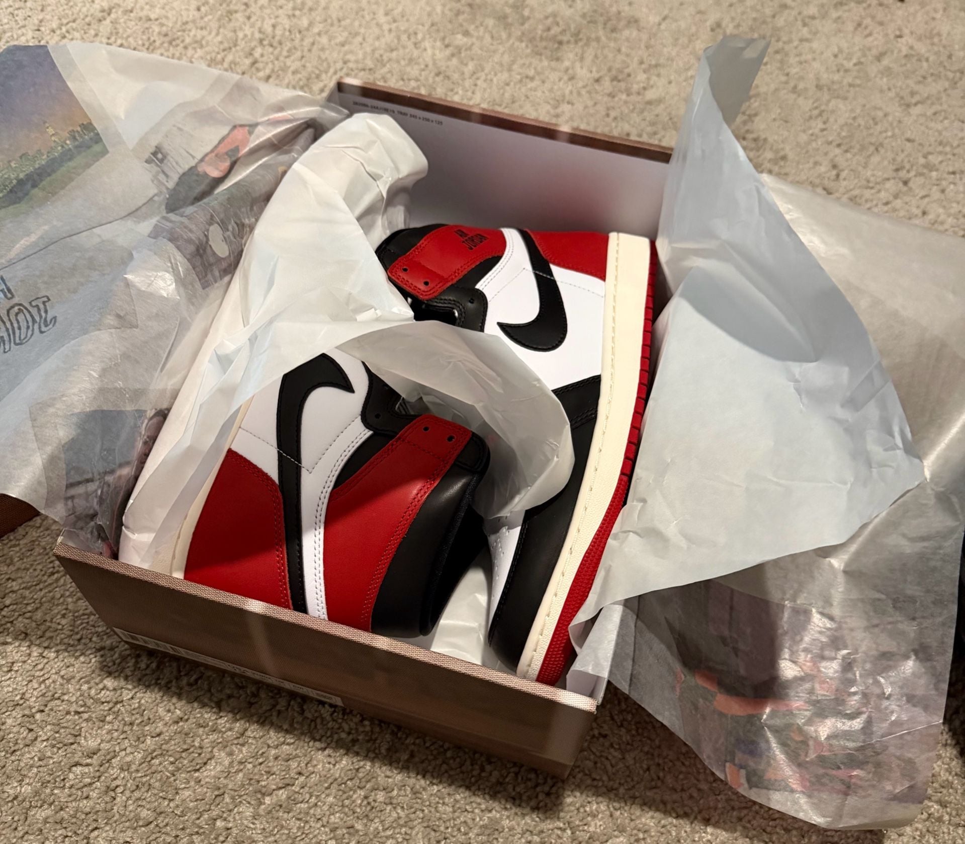 Air Jordan 1 Retro High OG "Black Toe" Size 12 2
