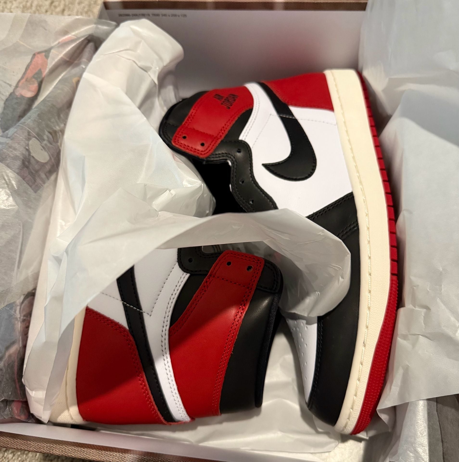 Air Jordan 1 Retro High OG "Black Toe" Size 12 3