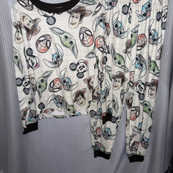 Disney 100 Character Sketch Pajama Set Size S/CH