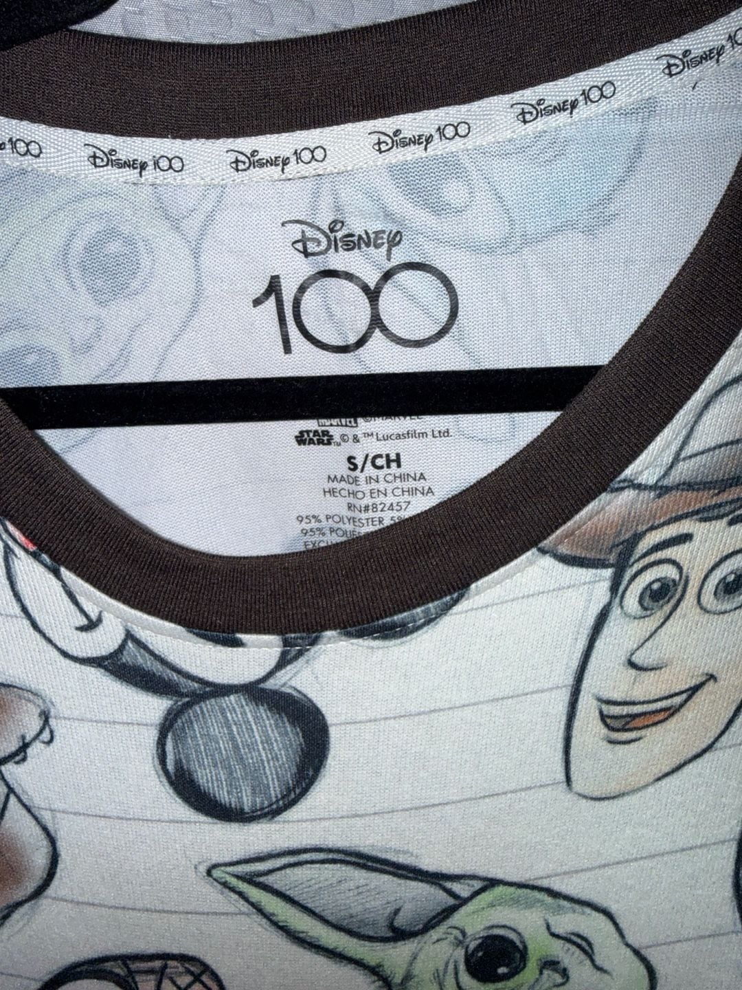Disney 100 Character Sketch Pajama Set Size S/CH 2