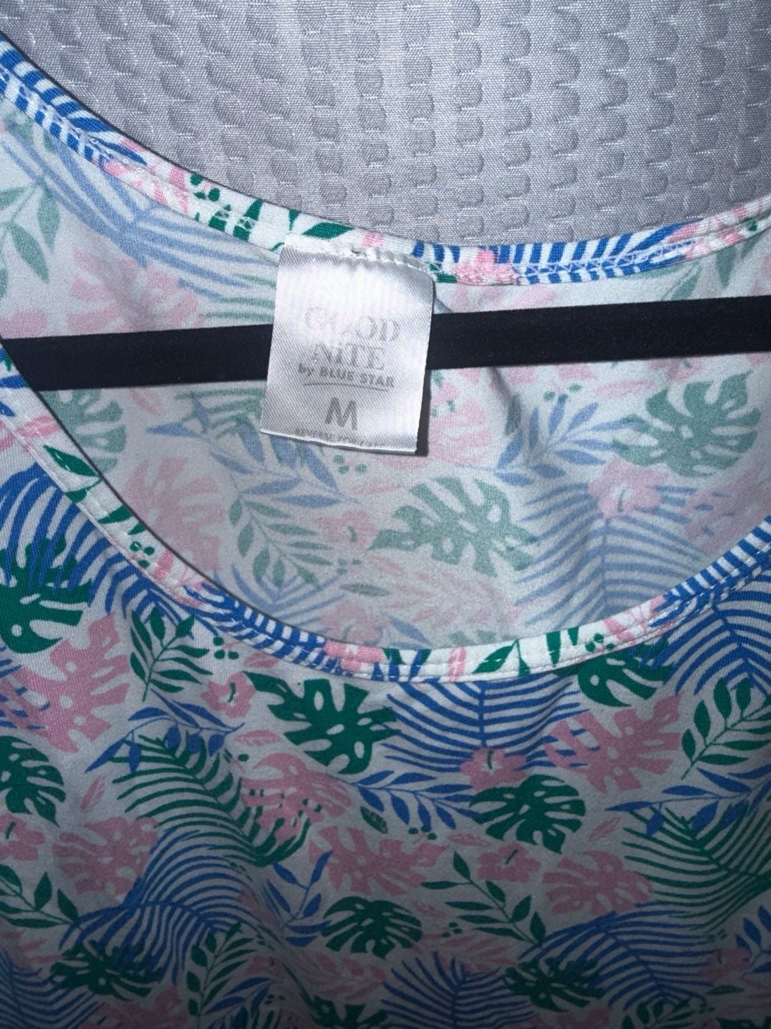 Good Nite by Blue Star Tropical Leaf Print Pajama Set Size M 2