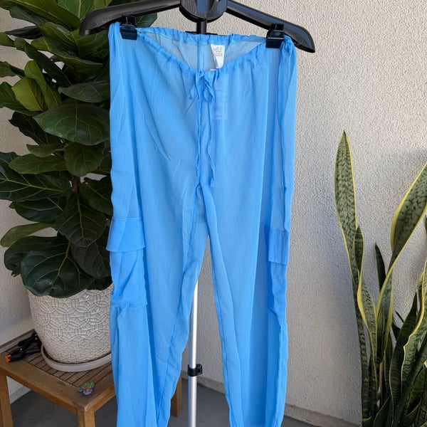 Wild Fable Blue Sheer Cargo Pants Size XS