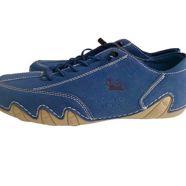 New Aus Blue Leather Casual Walking Shoes