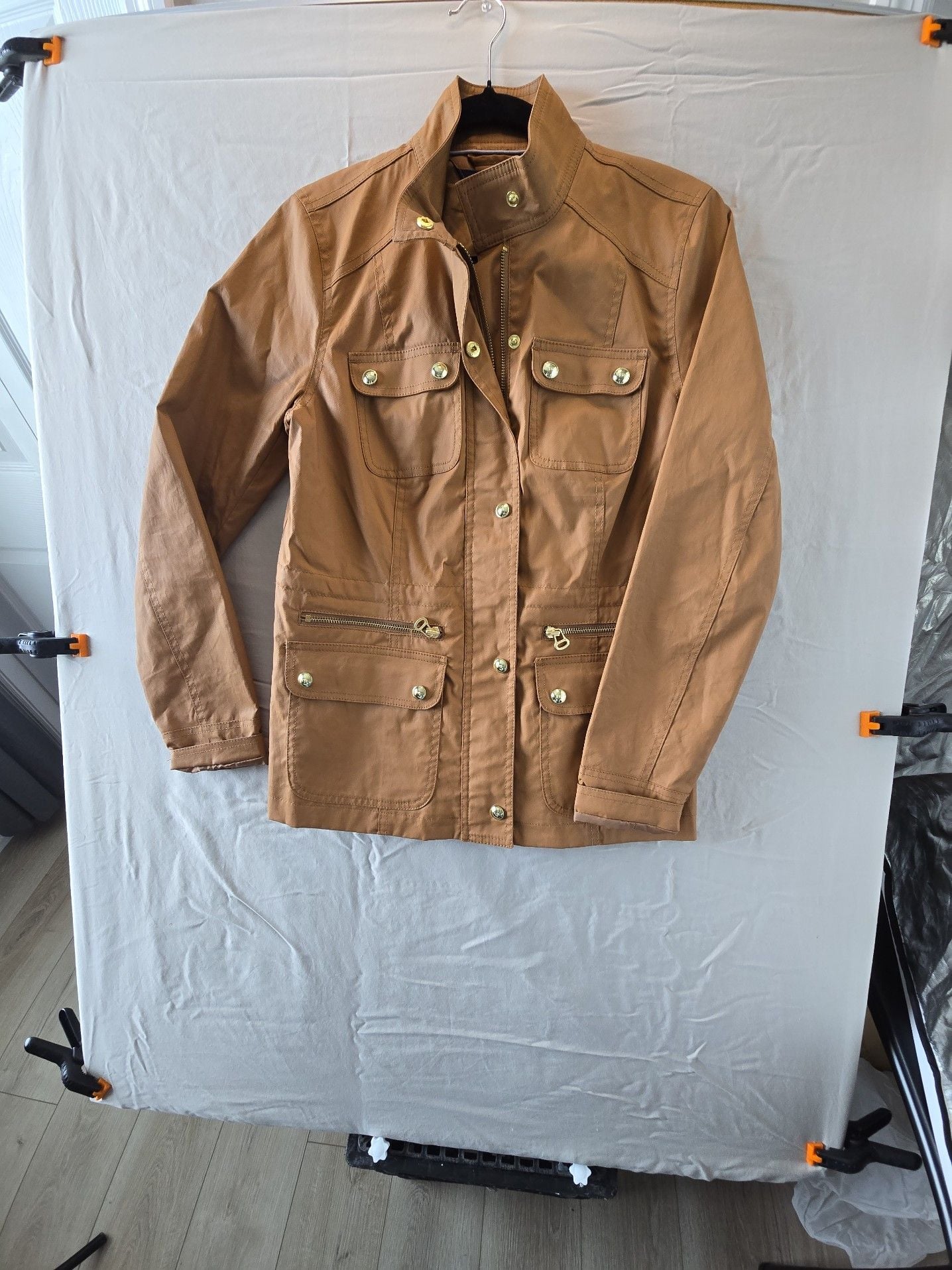 Tommy Hilfiger Women's Utility Field Jacket Tan Size S/P 2