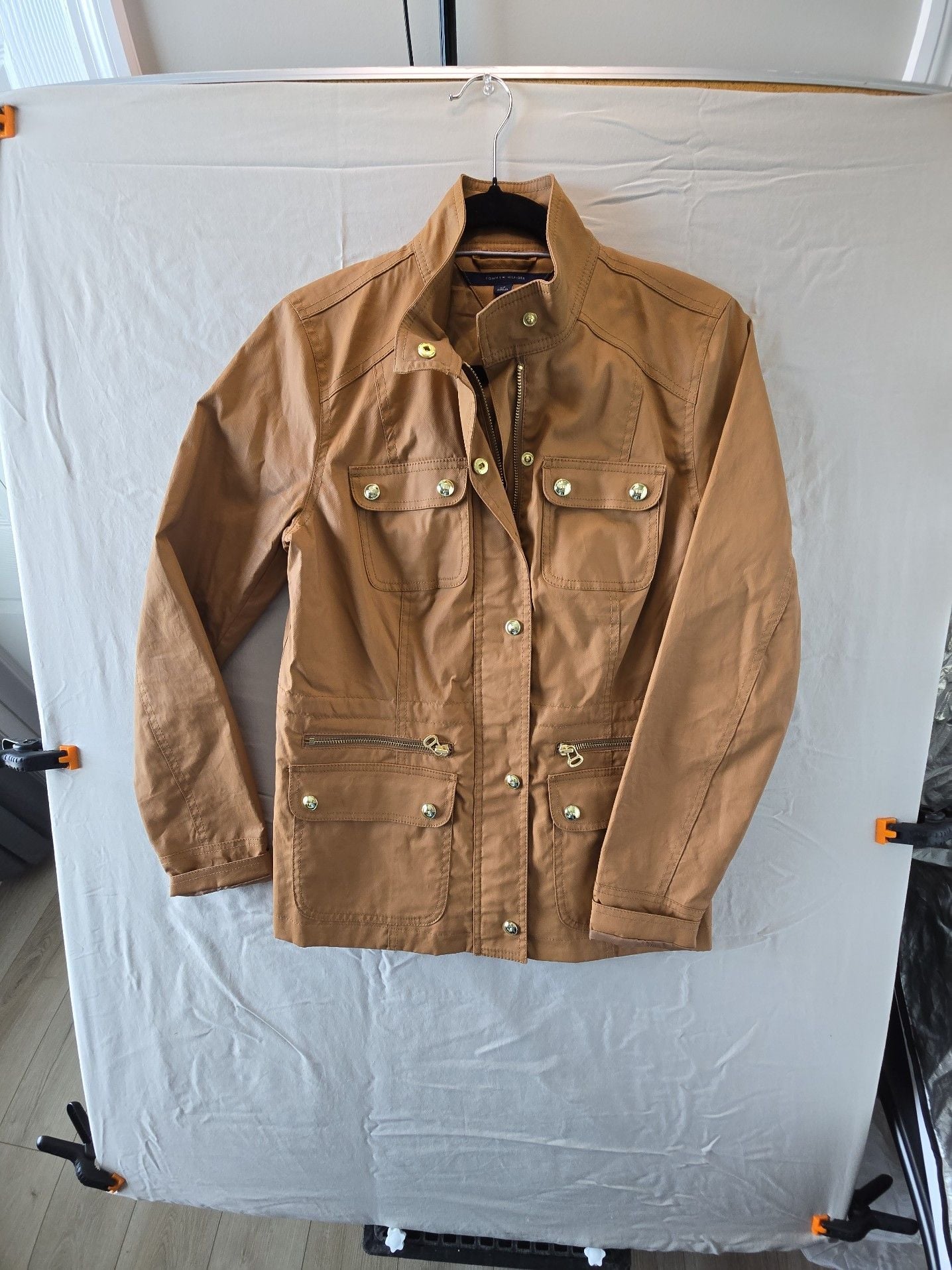 Tommy Hilfiger Women's Utility Field Jacket Tan Size S/P 4