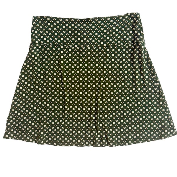 King Louie Green Polka Dot A-Line Skirt