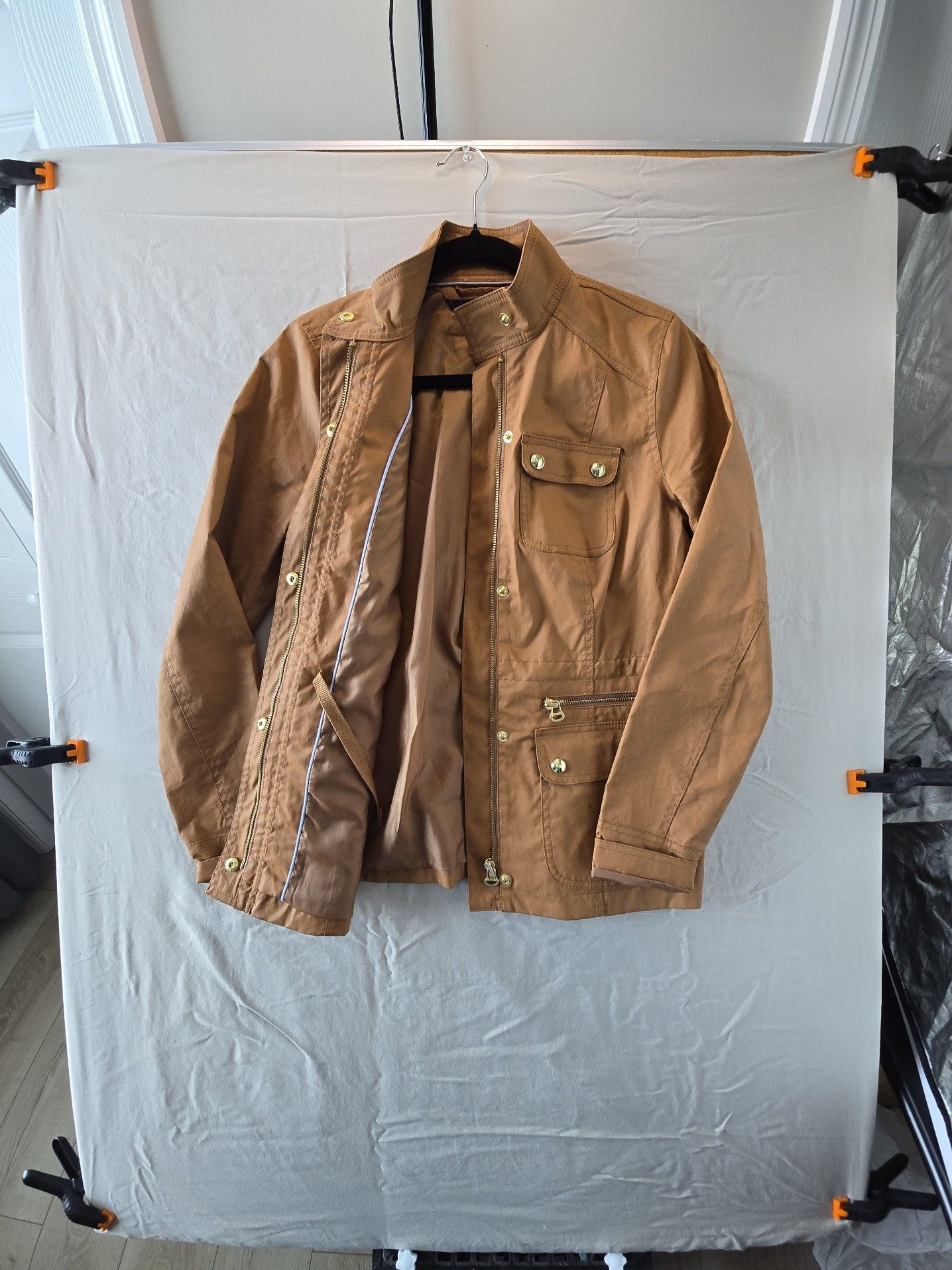 Tommy Hilfiger Women's Utility Field Jacket Tan Size S/P 8