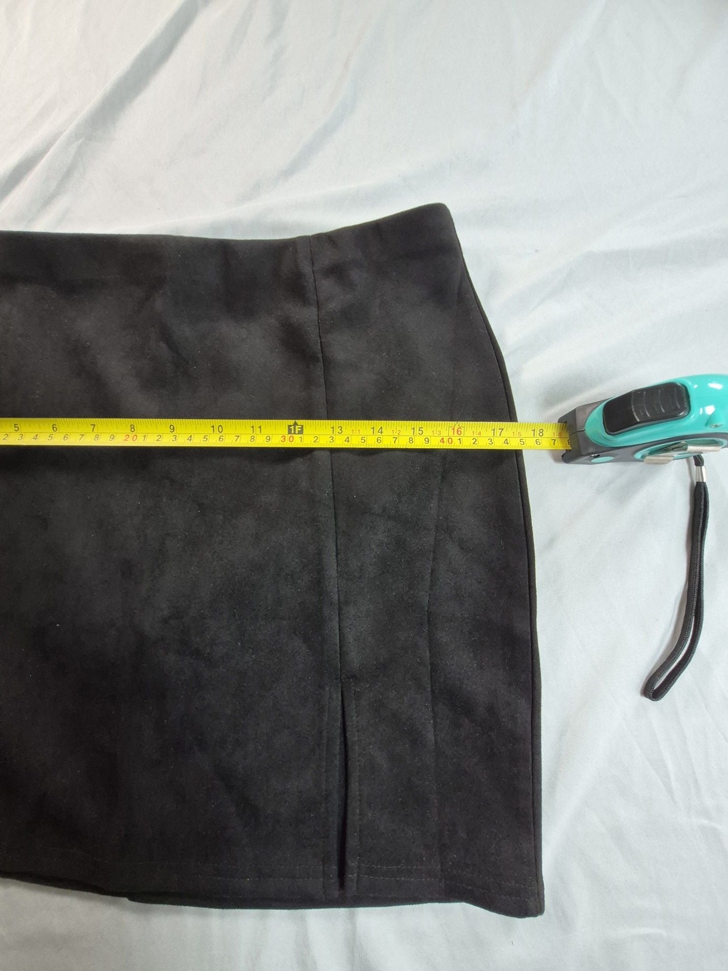 Rivome Faux Suede Mini Skirt Black Size L 8