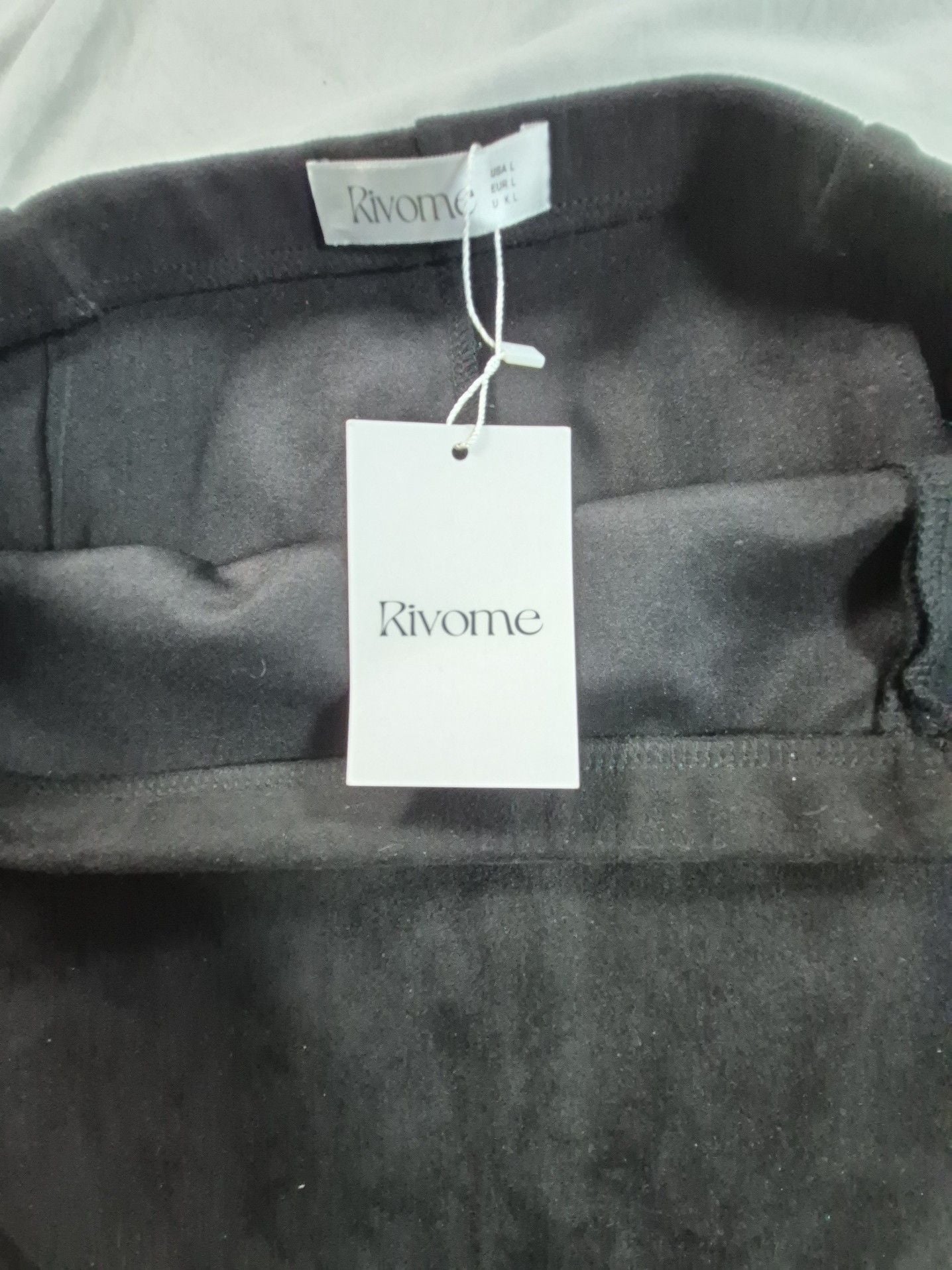 Rivome Faux Suede Mini Skirt Black Size L 9