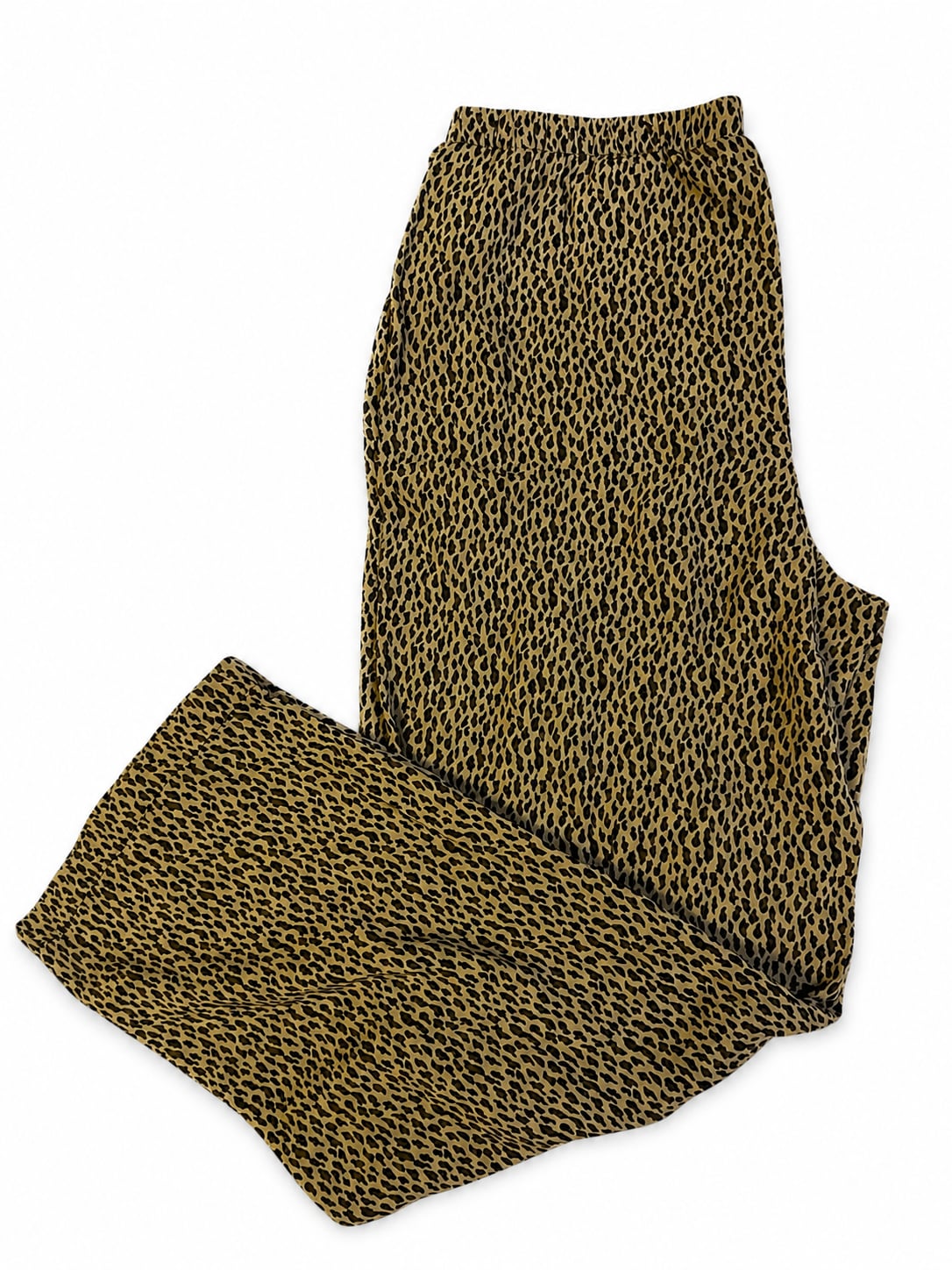 Briggs Petite Leopard Print Elastic Waist Pants Size S 2