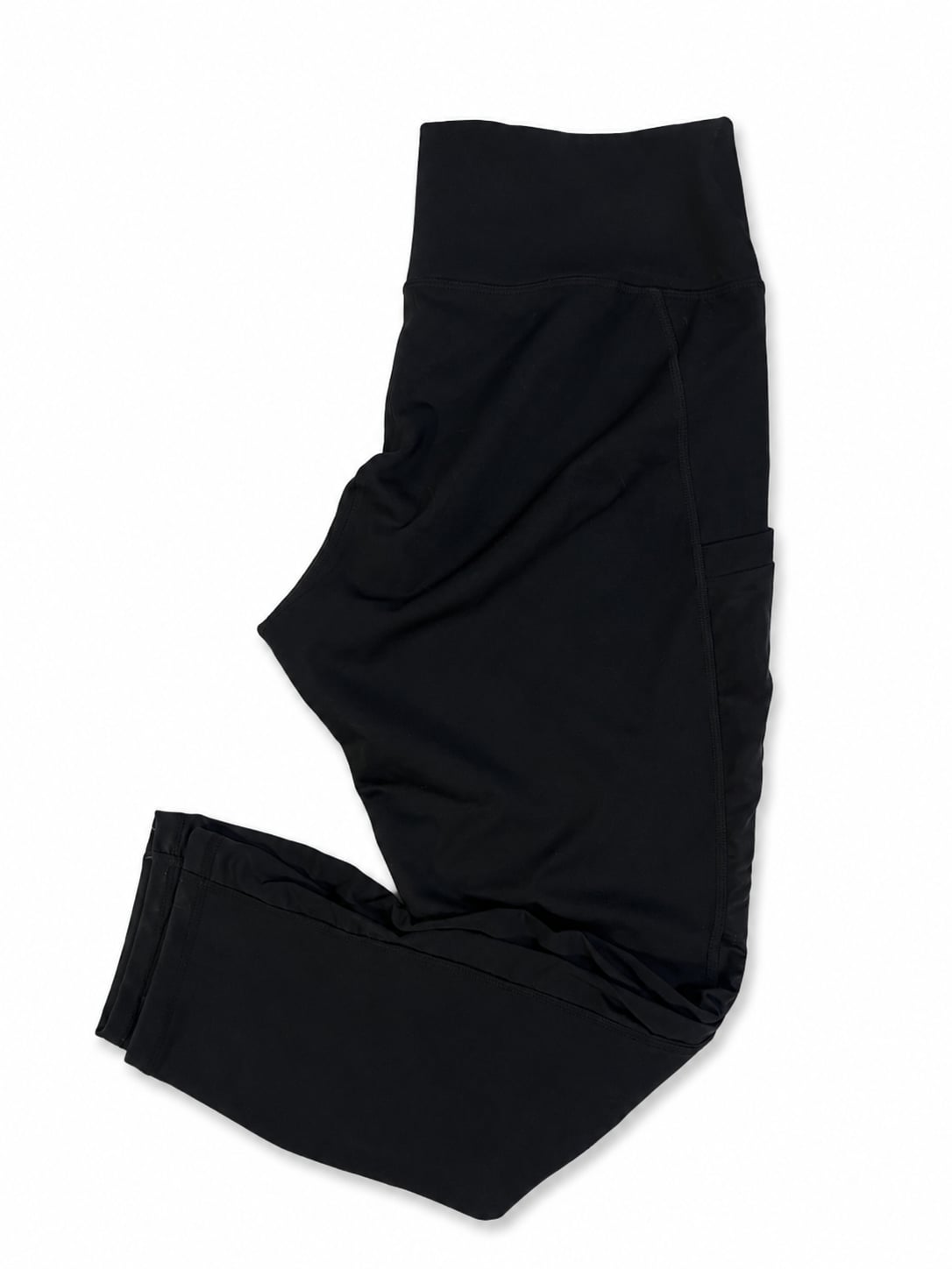 Fabletics PowerHold High-Waisted Ruched Mesh Leggings Black 2