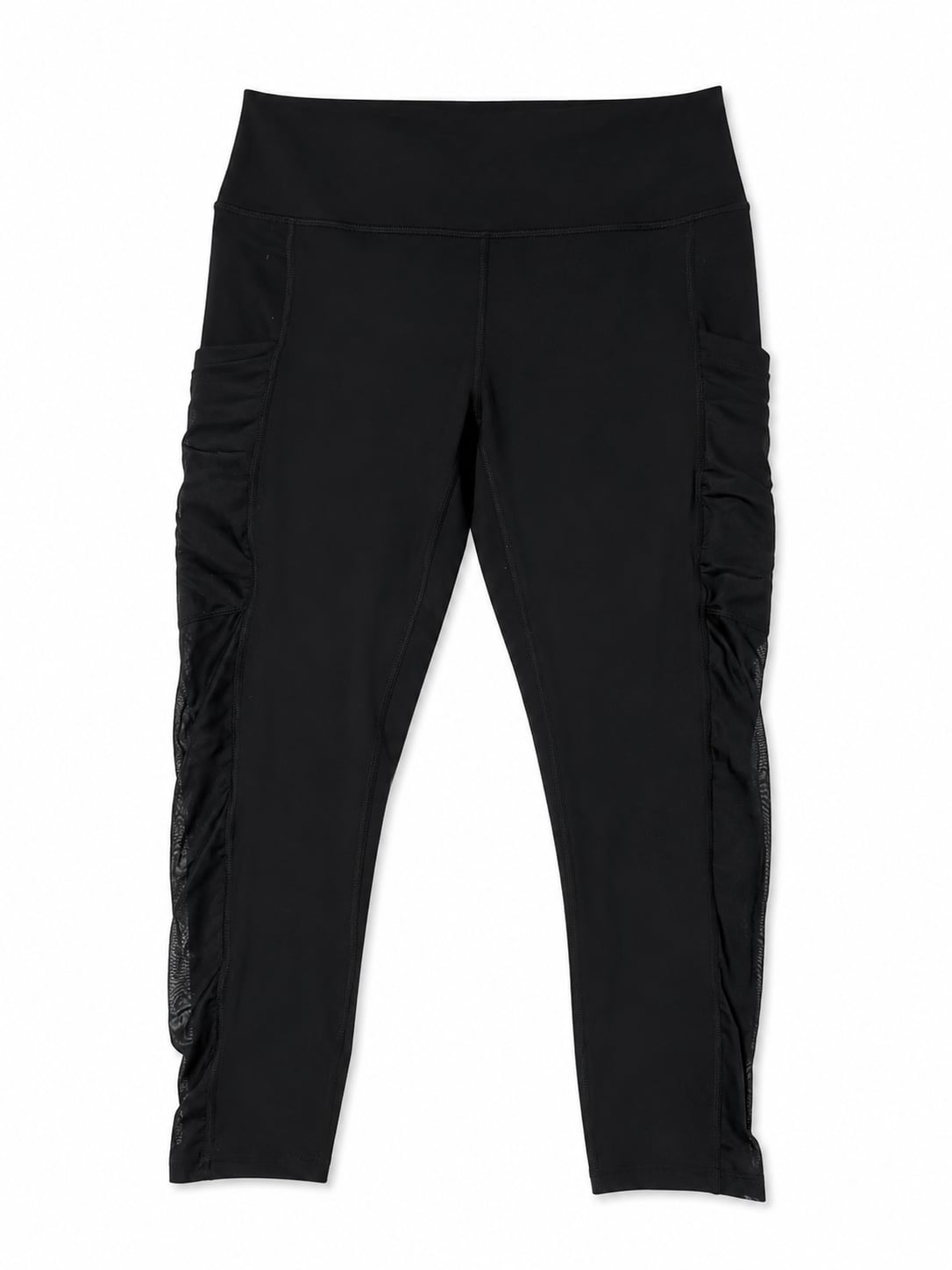 Fabletics PowerHold High-Waisted Ruched Mesh Leggings Black 3