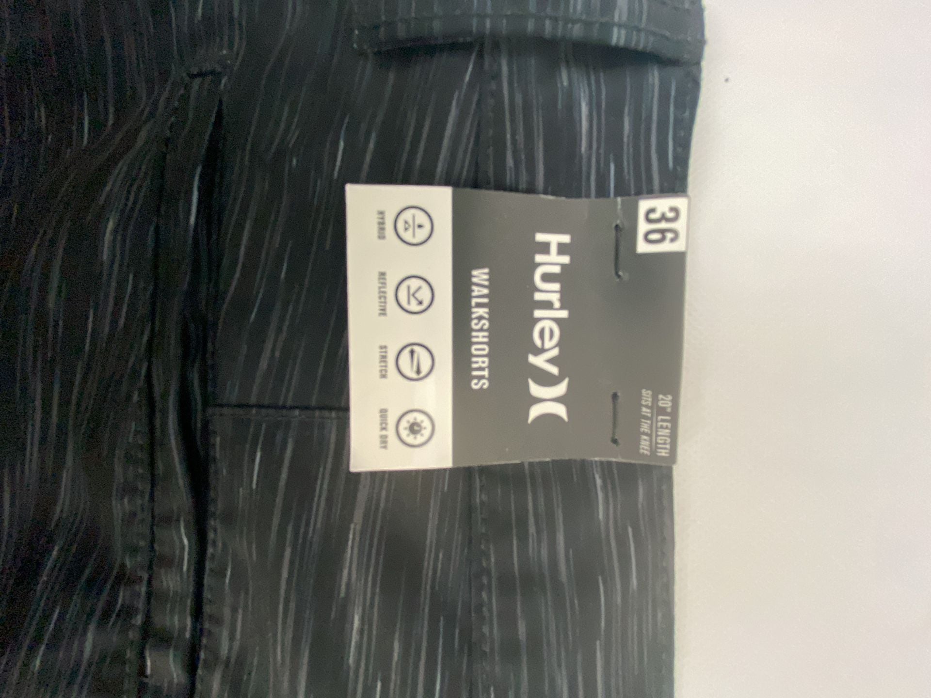 Hurley Phantom Board Shorts Size 36 Black Heathered 4