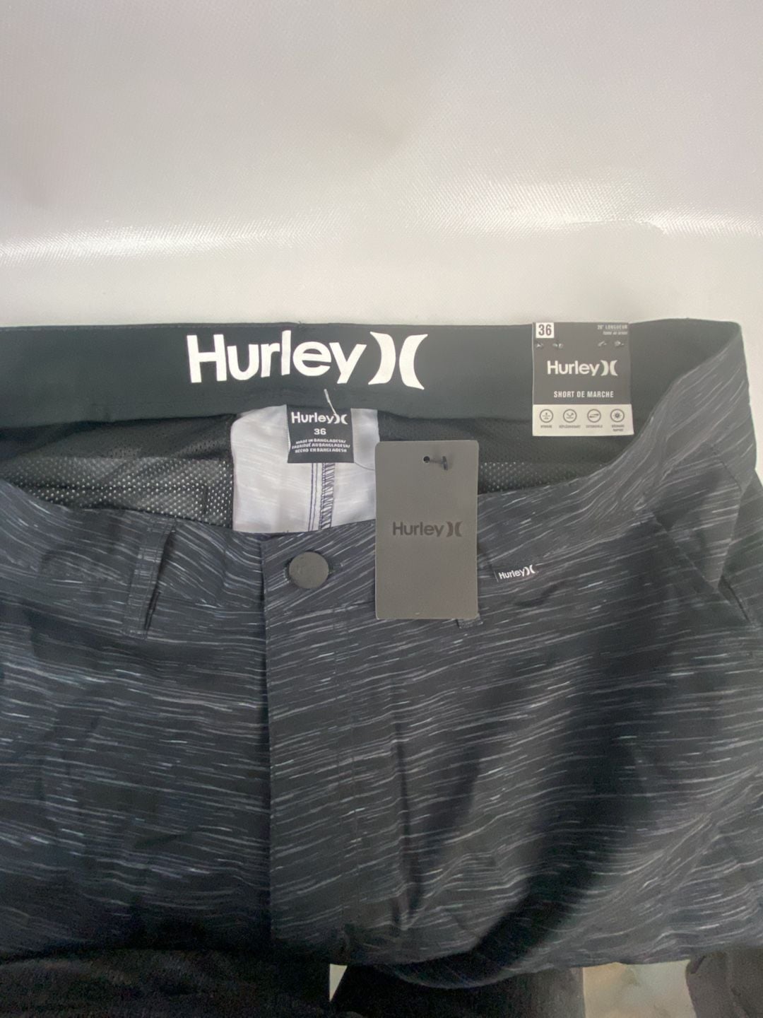 Hurley Phantom Board Shorts Size 36 Black Heathered 5
