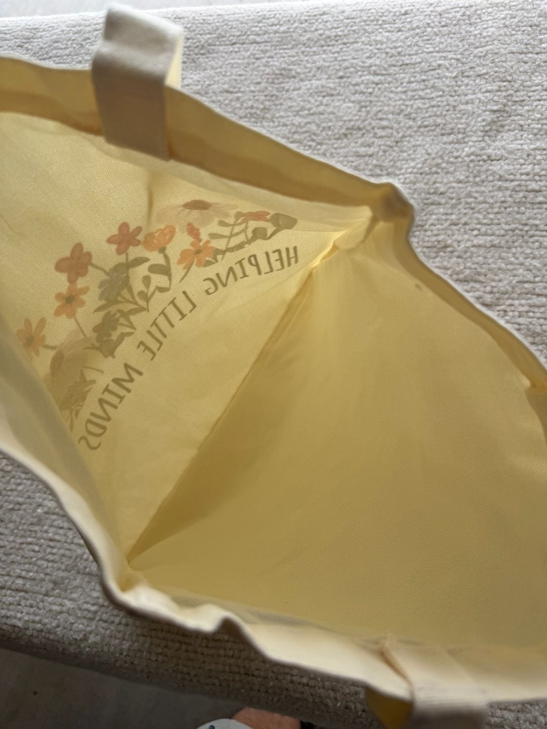 Helping Little Minds Grow Floral Canvas Tote Bag 7