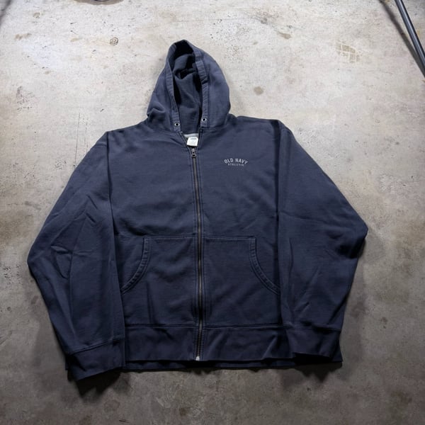 Old Navy Athletic Full Zip Hoodie Navy Blue Size XXL