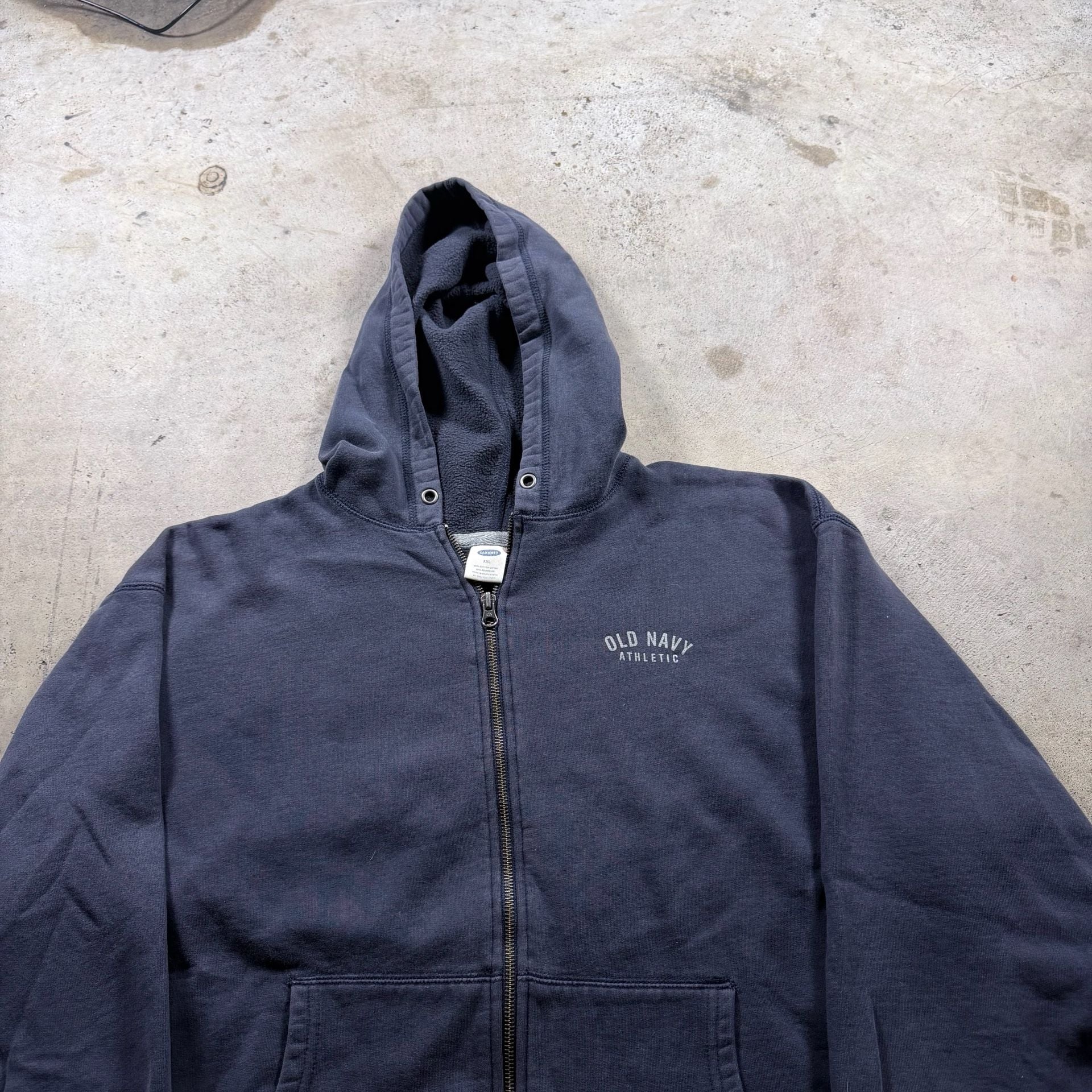 Old Navy Athletic Full Zip Hoodie Navy Blue Size XXL 3