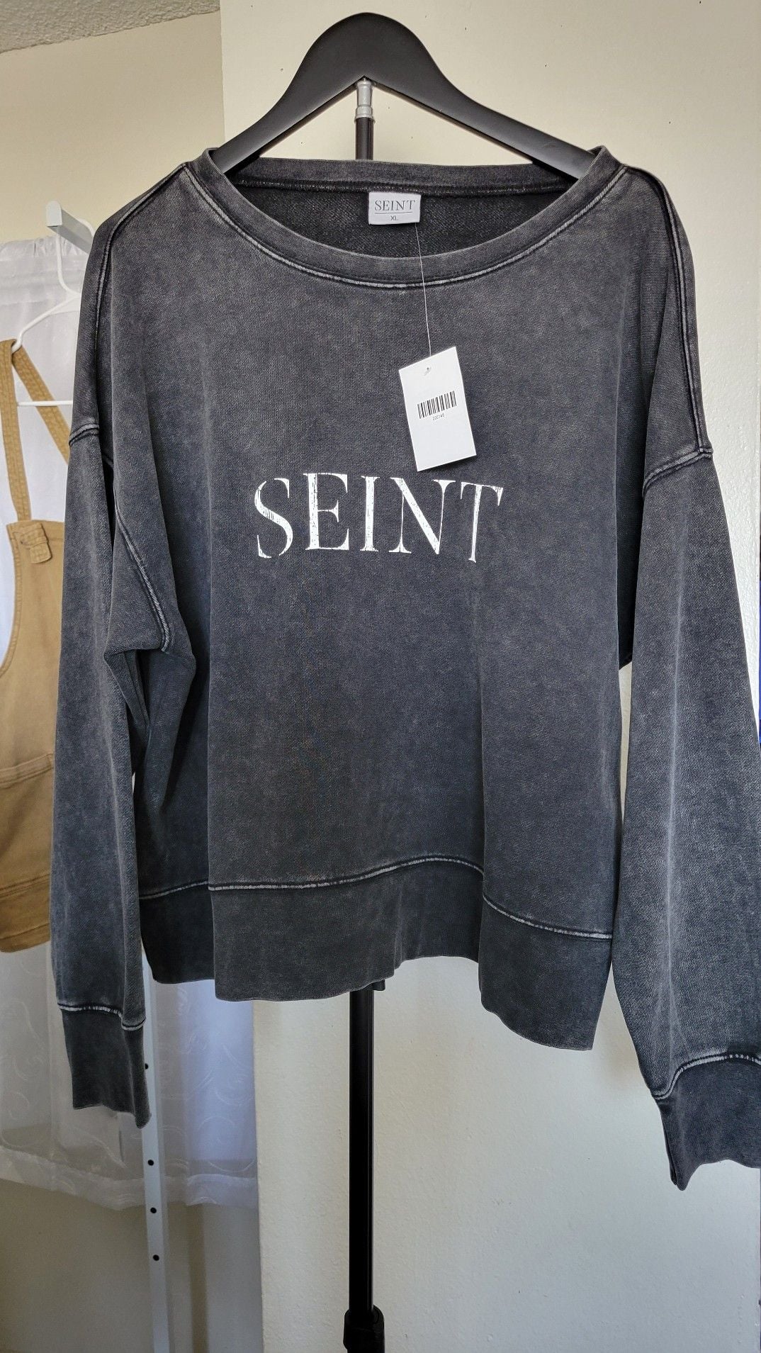 SEINT Mineral Wash Graphic Sweatshirt Size XL 6