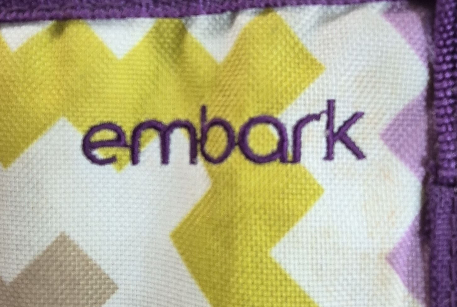 Embark Geometric Pattern Purple Tote Bag 3