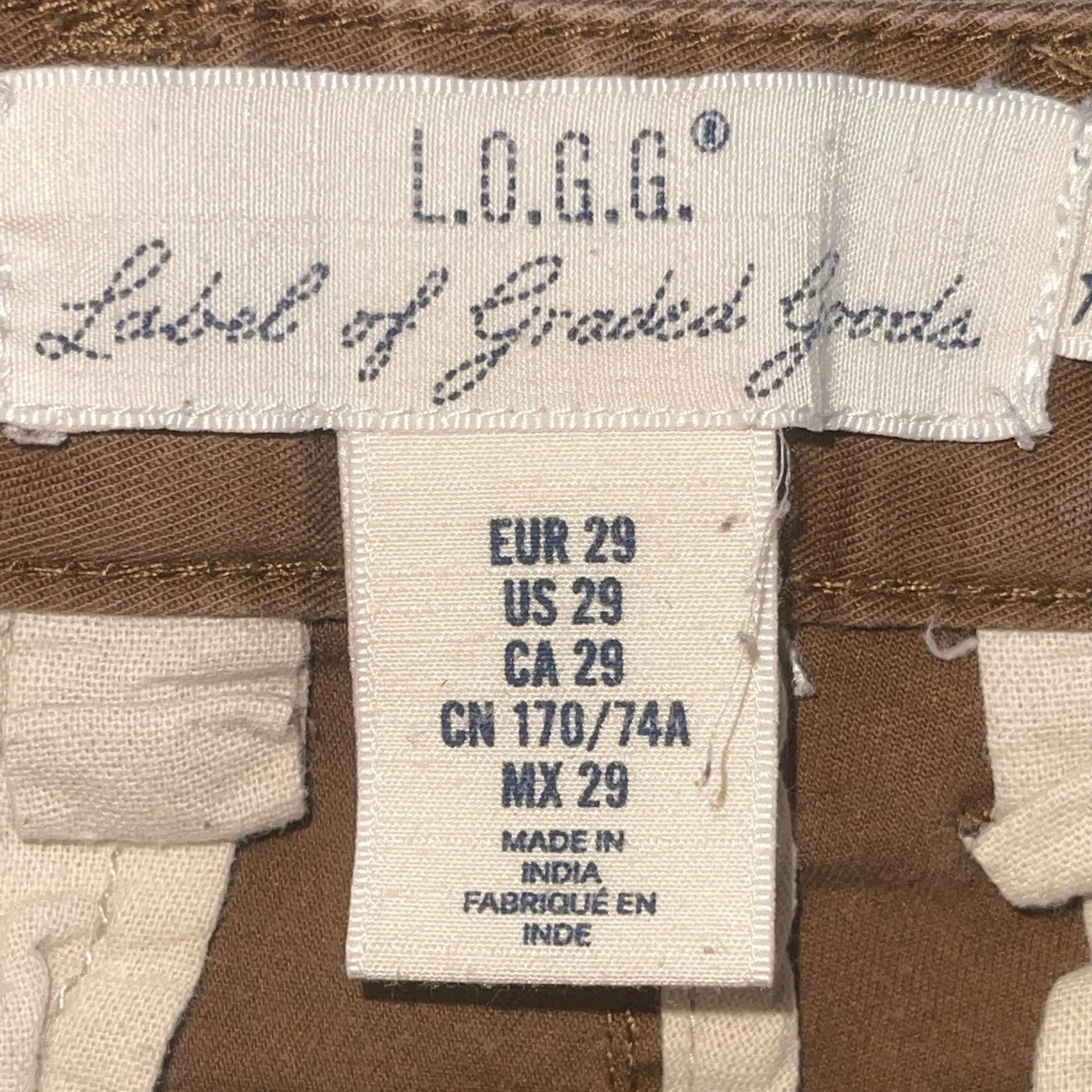 L.O.G.G. Label of Graded Goods Tan Chino Pants Size 29 7