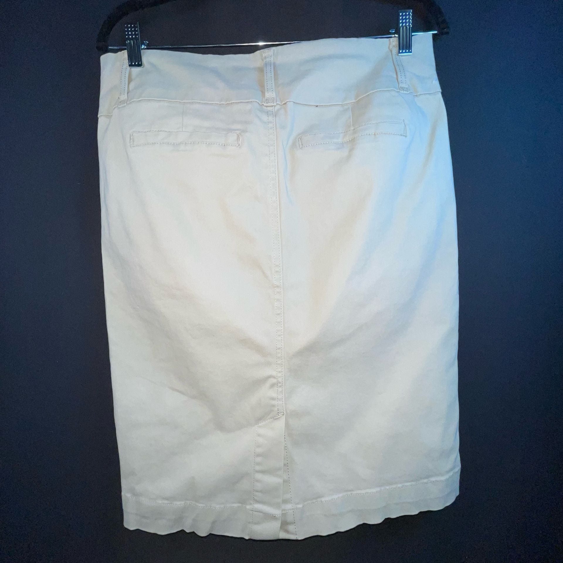 One Love Beige Cotton Pencil Skirt Size M 8