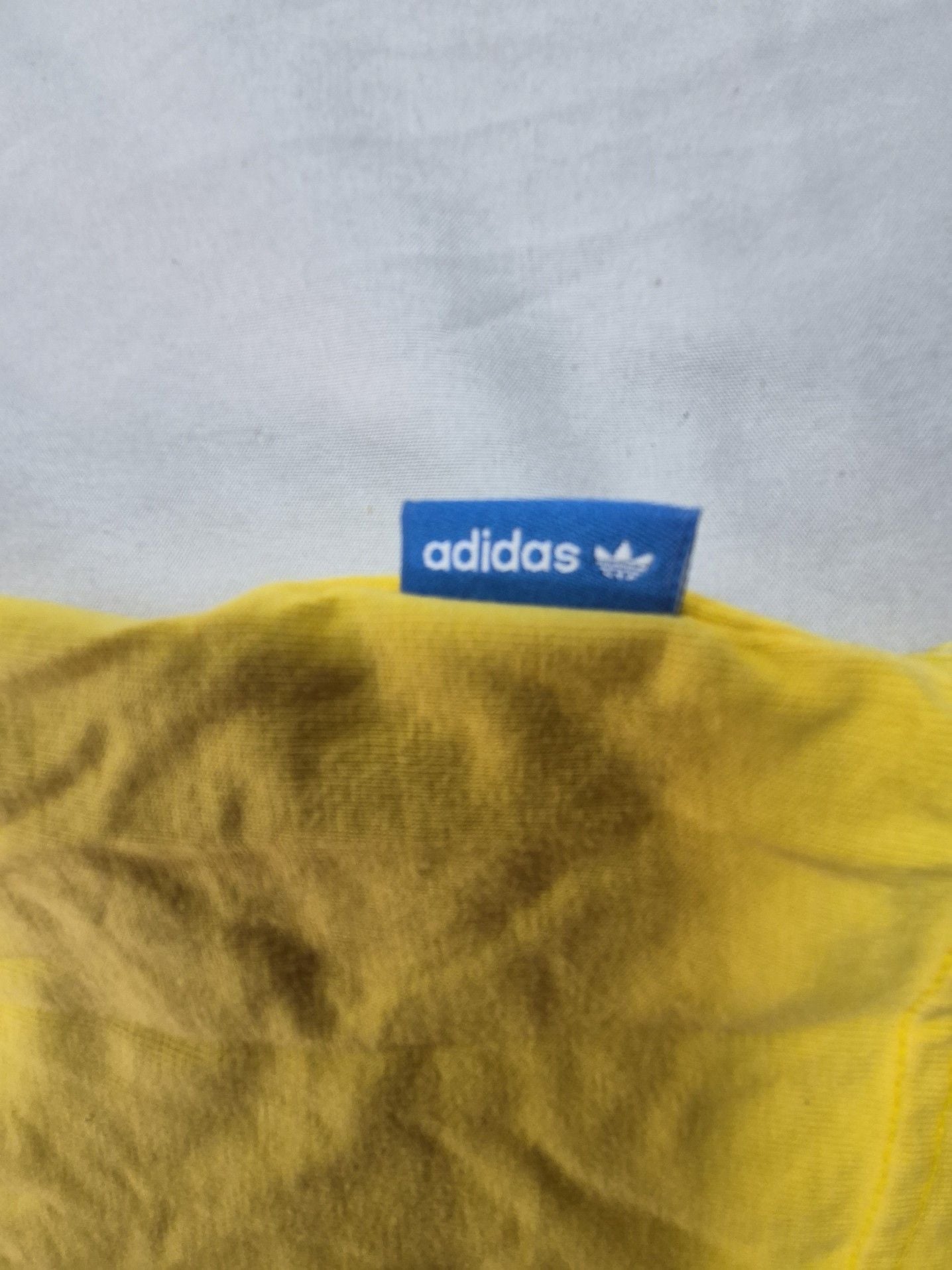 Vintage Adidas Trefoil Logo Embroidered Yellow T-Shirt 5