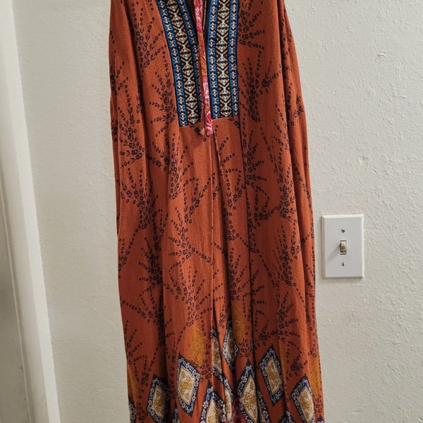 Monteau Los Angeles Boho Print Sleeveless Dress Size S