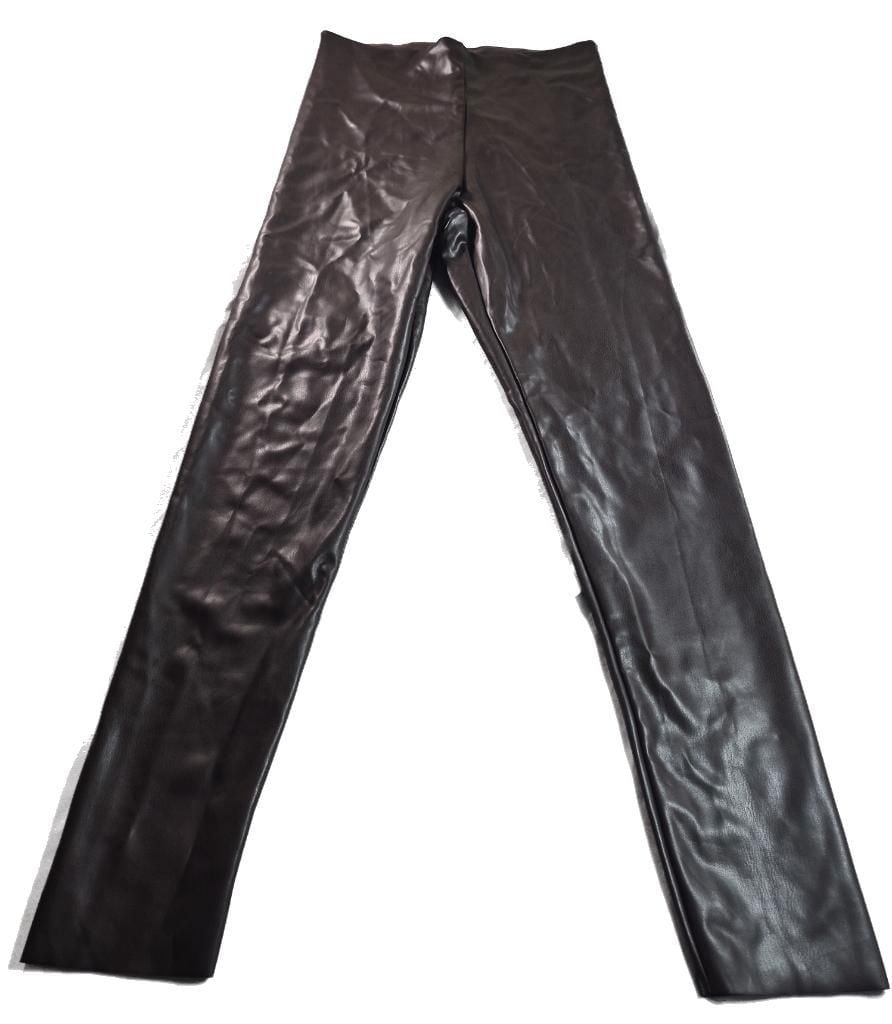 Joie Faux Leather Leggings chocolate Brown Size L/G 3