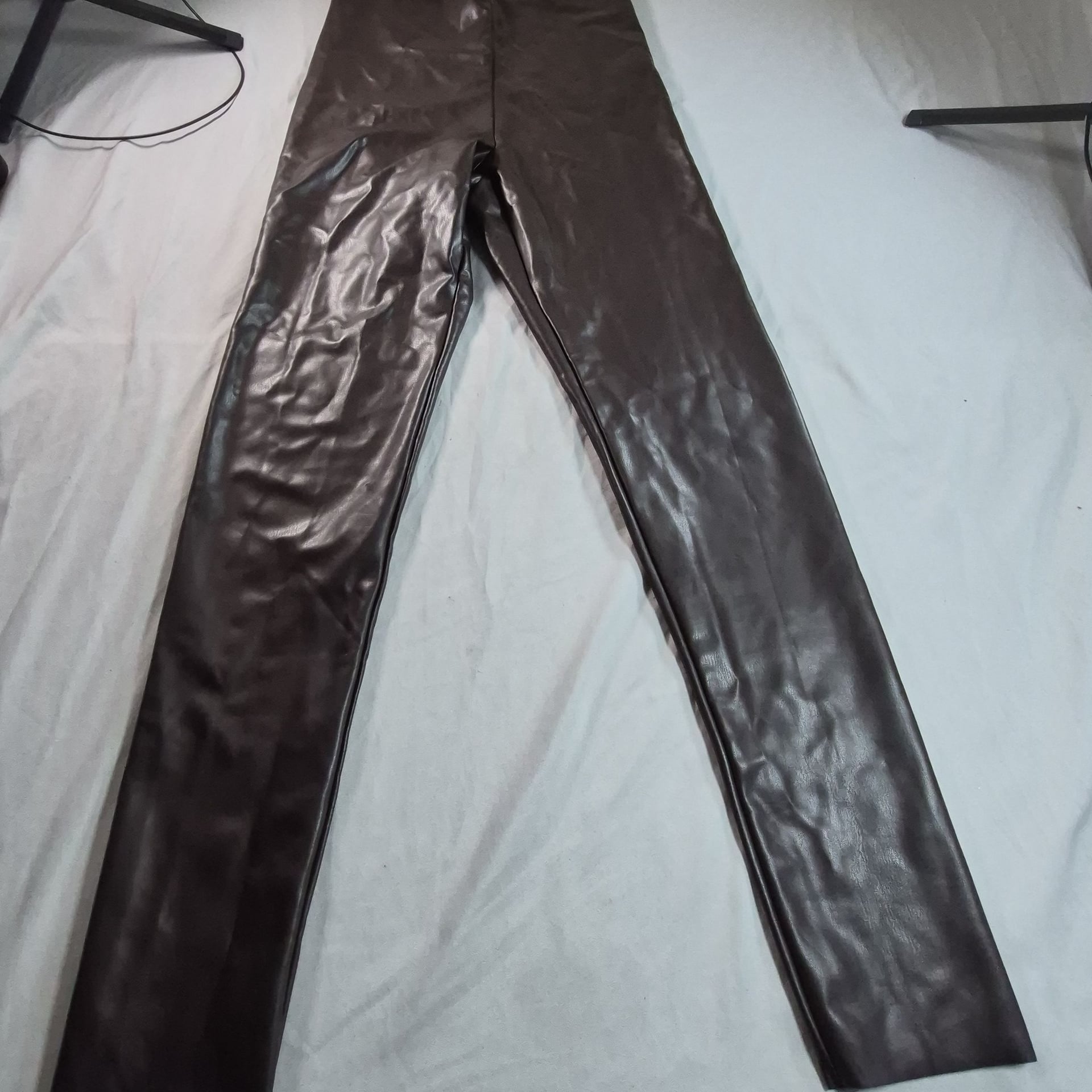 Joie Faux Leather Leggings chocolate Brown Size L/G 4