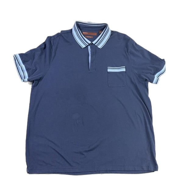 Perry Ellis Men's Pima Cotton Striped Polo Shirt XXL