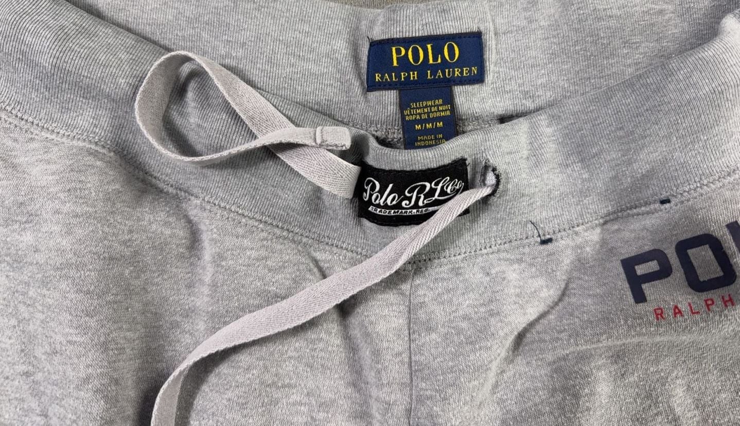 Polo Ralph Lauren Men's Gray Logo Sleepwear Jogger Sweatpants Size M 2