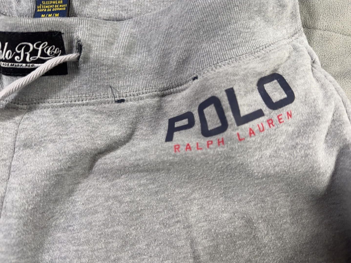 Polo Ralph Lauren Men's Gray Logo Sleepwear Jogger Sweatpants Size M 3
