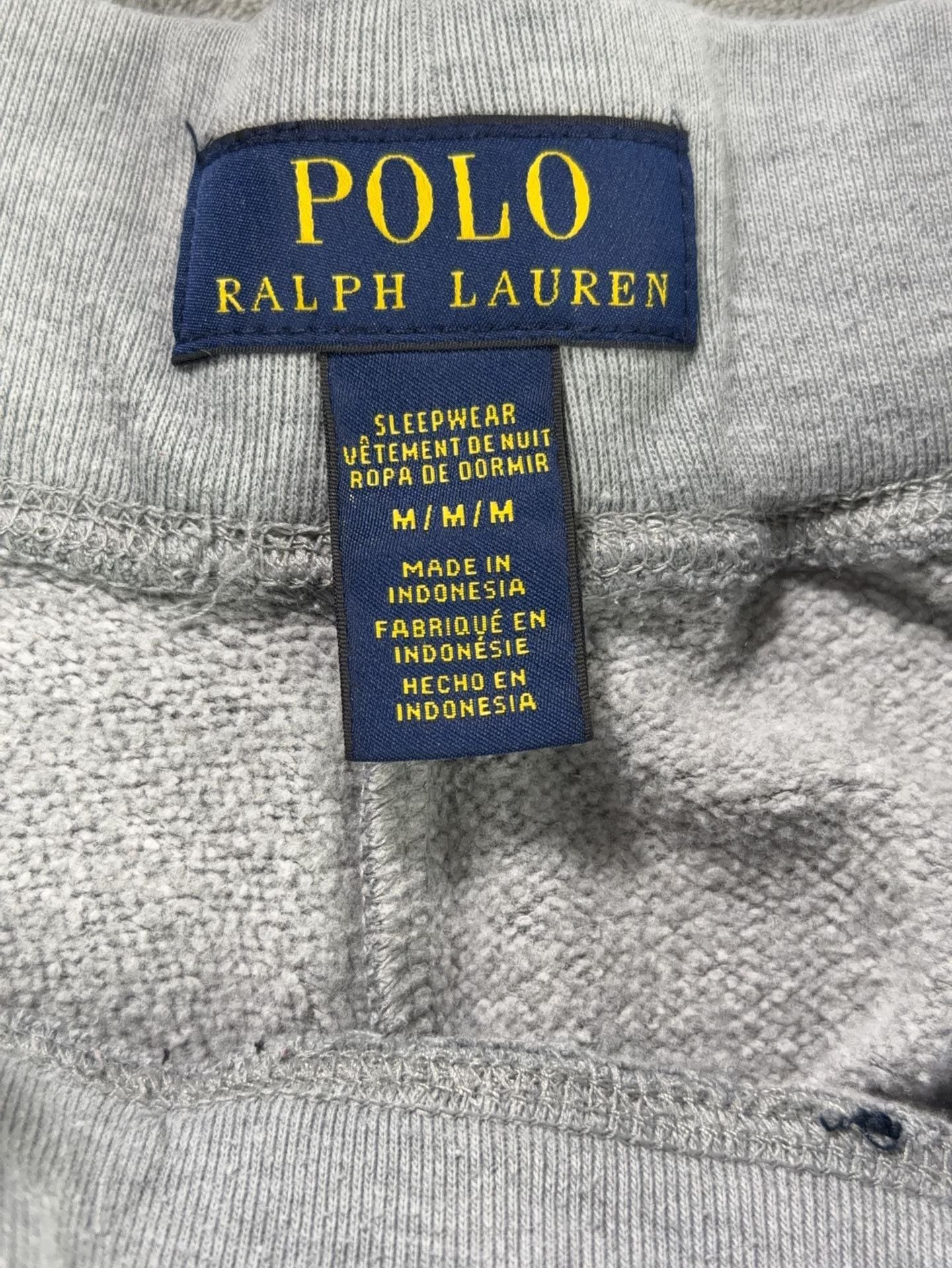 Polo Ralph Lauren Men's Gray Logo Sleepwear Jogger Sweatpants Size M 4