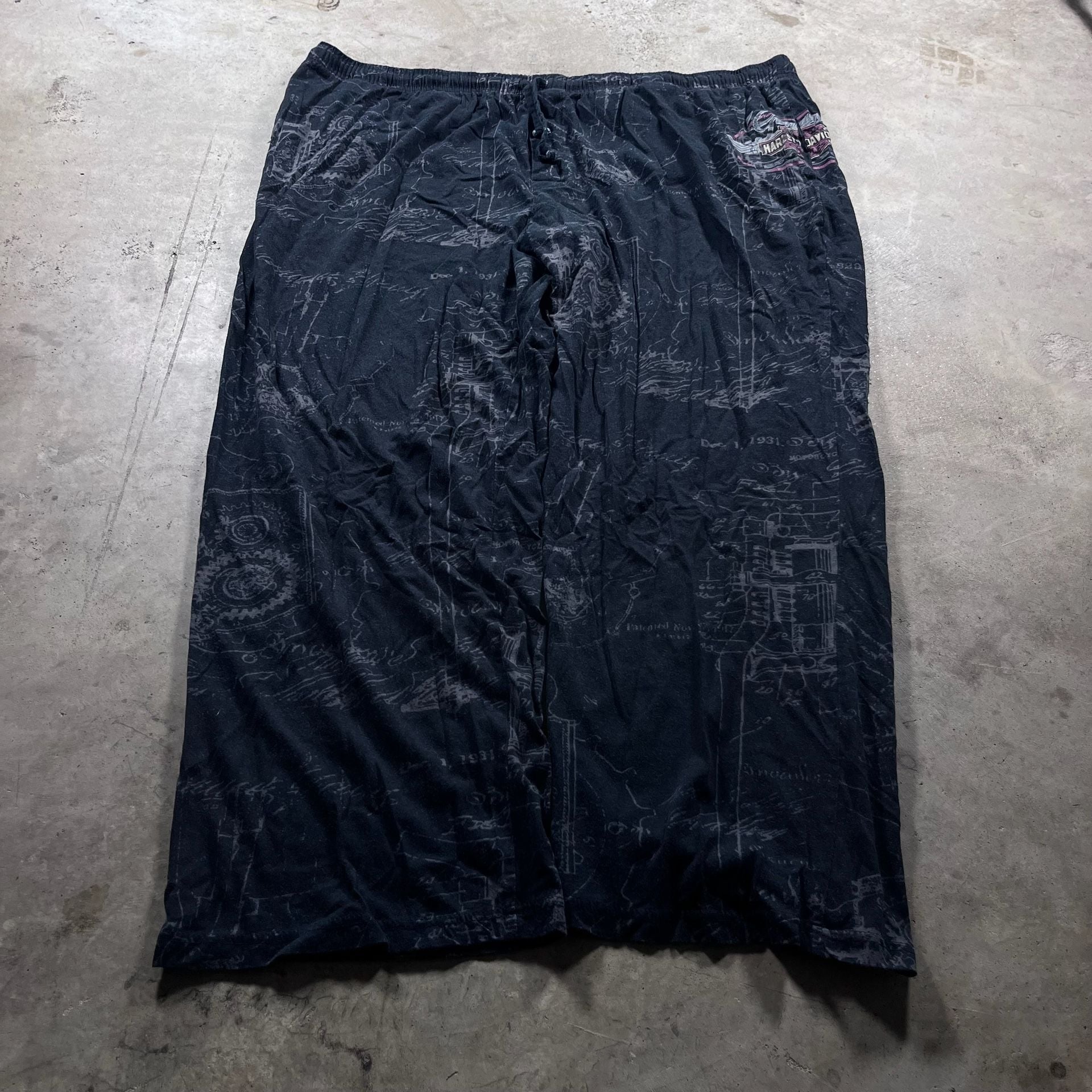 Harley-Davidson Baggy y2k Men's XXL Graphic Print Lounge Pajama Pants 1