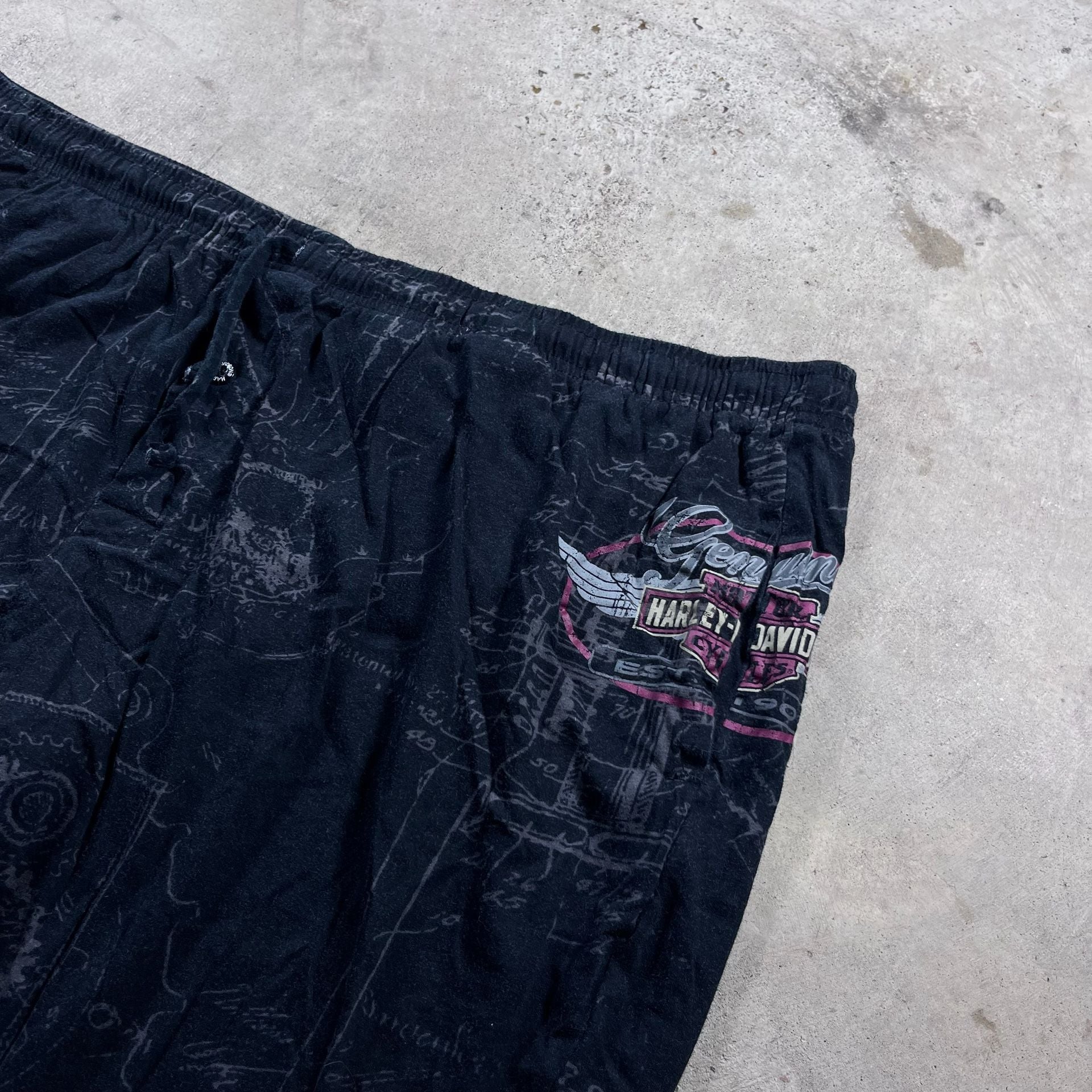 Harley-Davidson Baggy y2k Men's XXL Graphic Print Lounge Pajama Pants 2