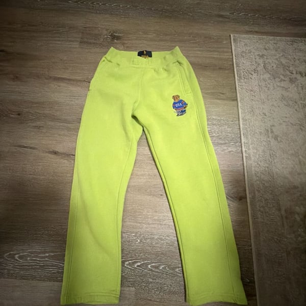 Polo Ralph Lauren Polo Bear Hockey Sweatpants Lime Green Size youth L