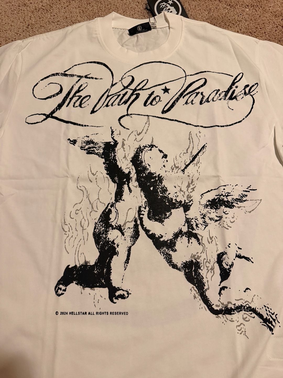 Hellstar The Path To Paradise Graphic T-Shirt White 4