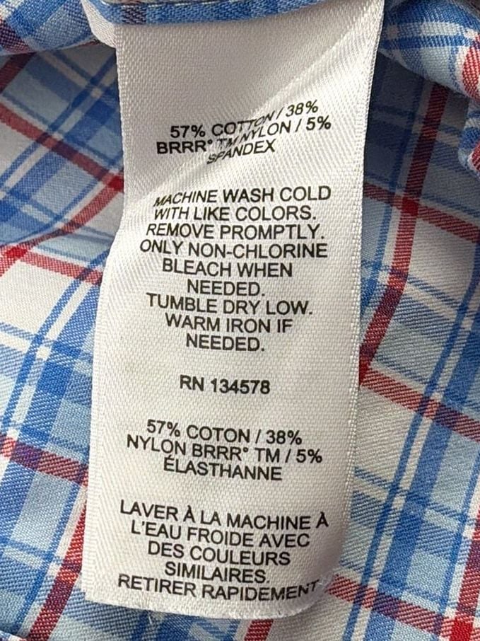 Vineyard Vines On-The-Go Performance OTG Brrr Plaid Button Down Shirt Size L 12