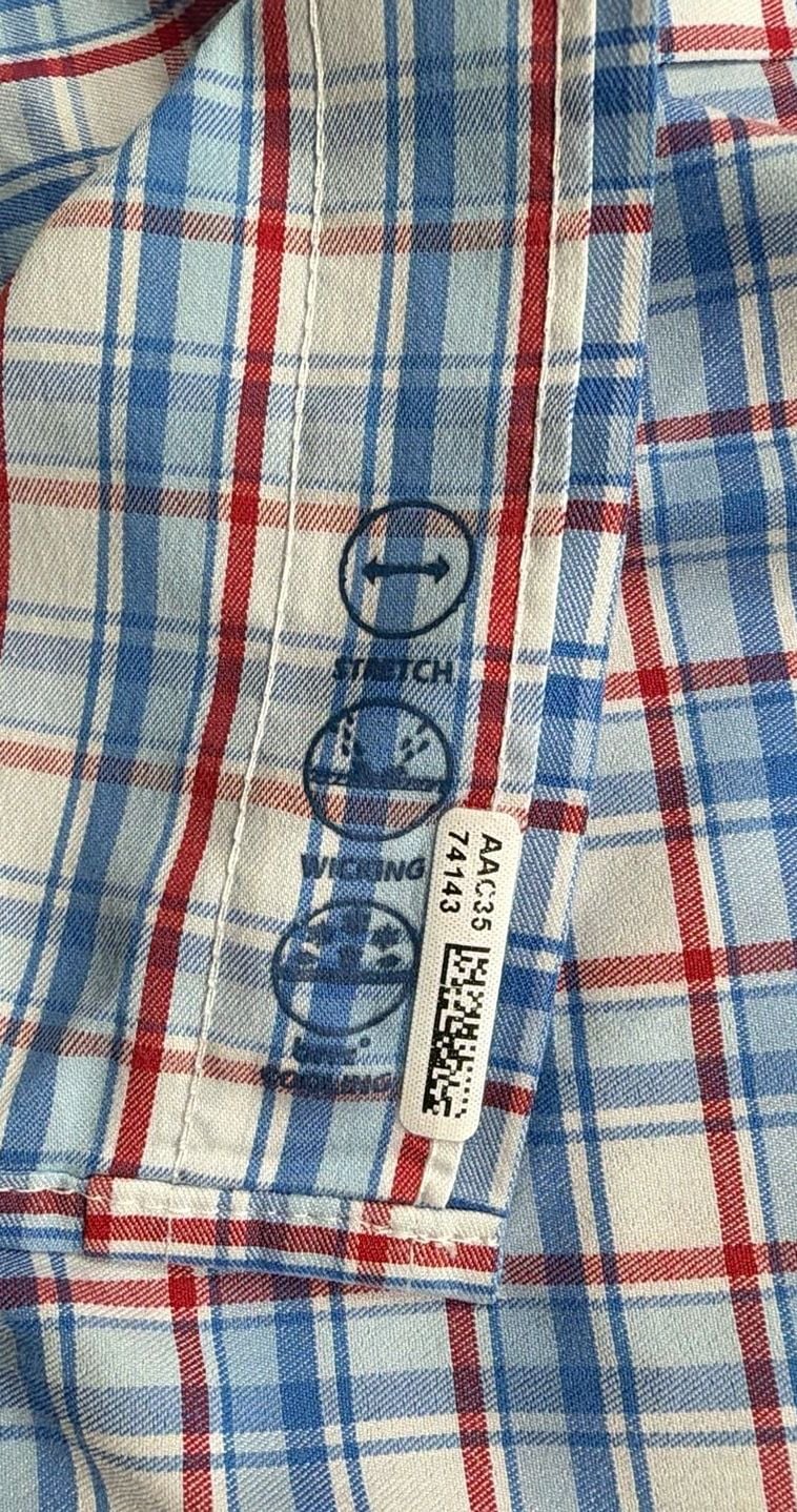 Vineyard Vines On-The-Go Performance OTG Brrr Plaid Button Down Shirt Size L 13