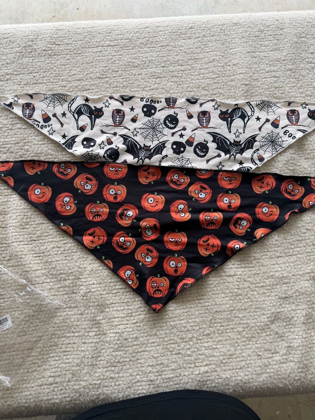 2 Pack Halloween Pet Bandana Scarf Set 1