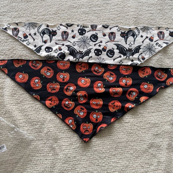 2 Pack Halloween Pet Bandana Scarf Set