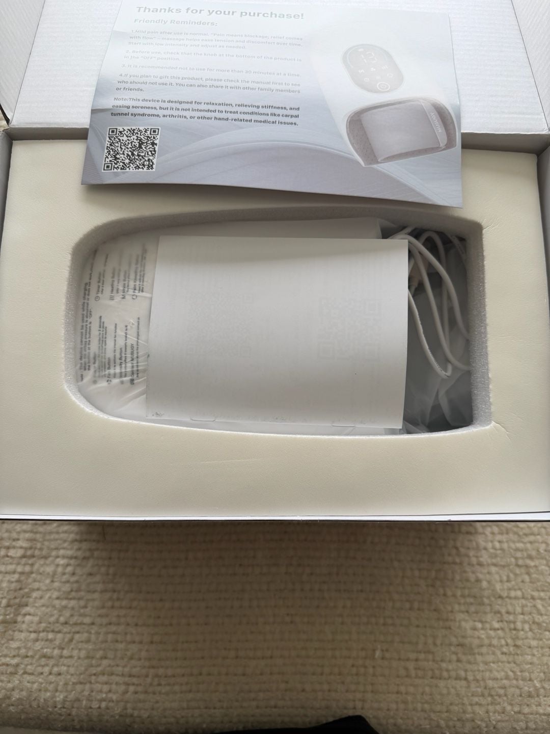 Medcursor Hand Massager with Heat and Compression white MD-HM01 - , 11