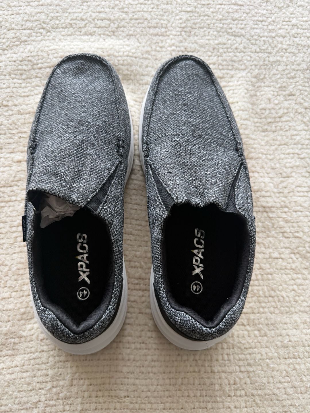 Xpacs Size 11 Gray Knit Slip-On Walking Shoes 2