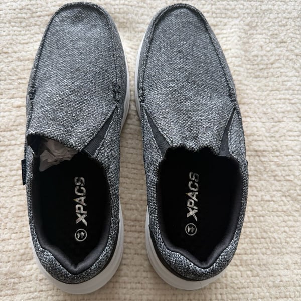Xpacs Size 11 Gray Knit Slip-On Walking Shoes