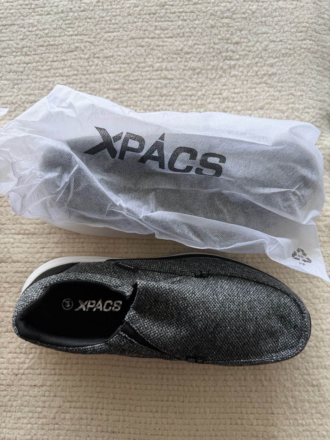 Xpacs Size 11 Gray Knit Slip-On Walking Shoes 3
