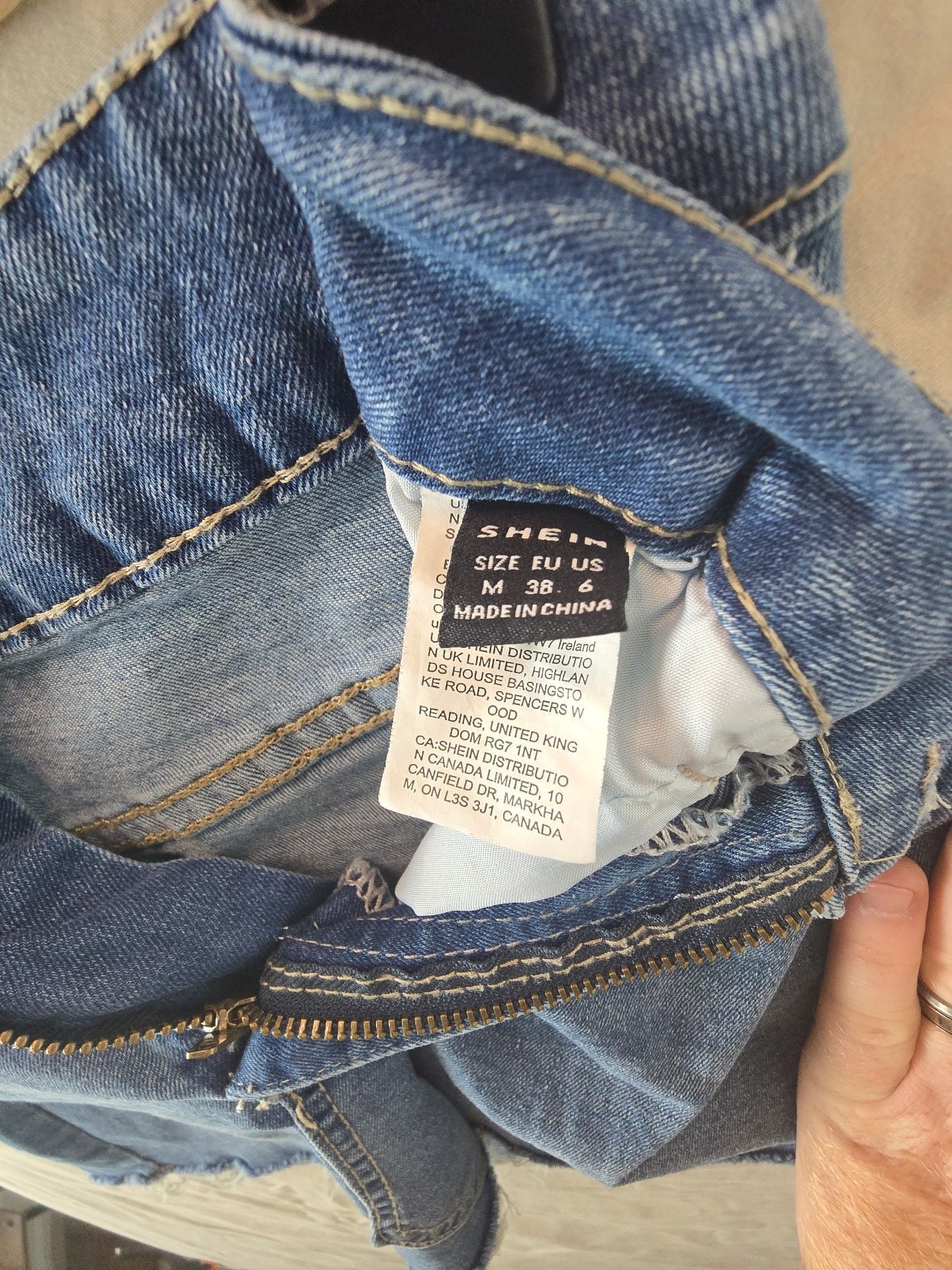 SHEIN Jeans Denim Mini Skirt Size US 6 4