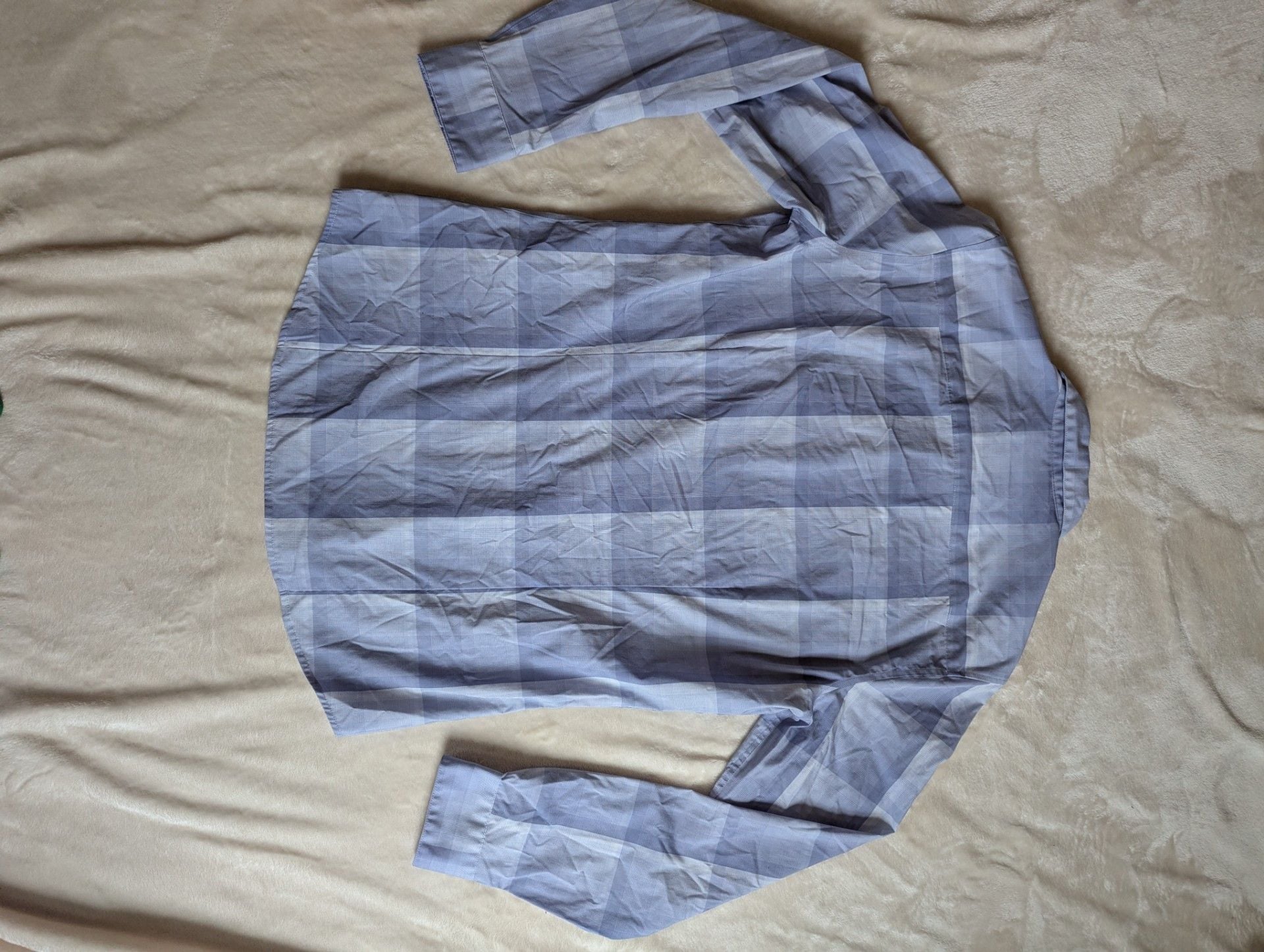 Calvin Klein Non-Iron Body Fit Plaid Dress Shirt Size M 15-15.5 4