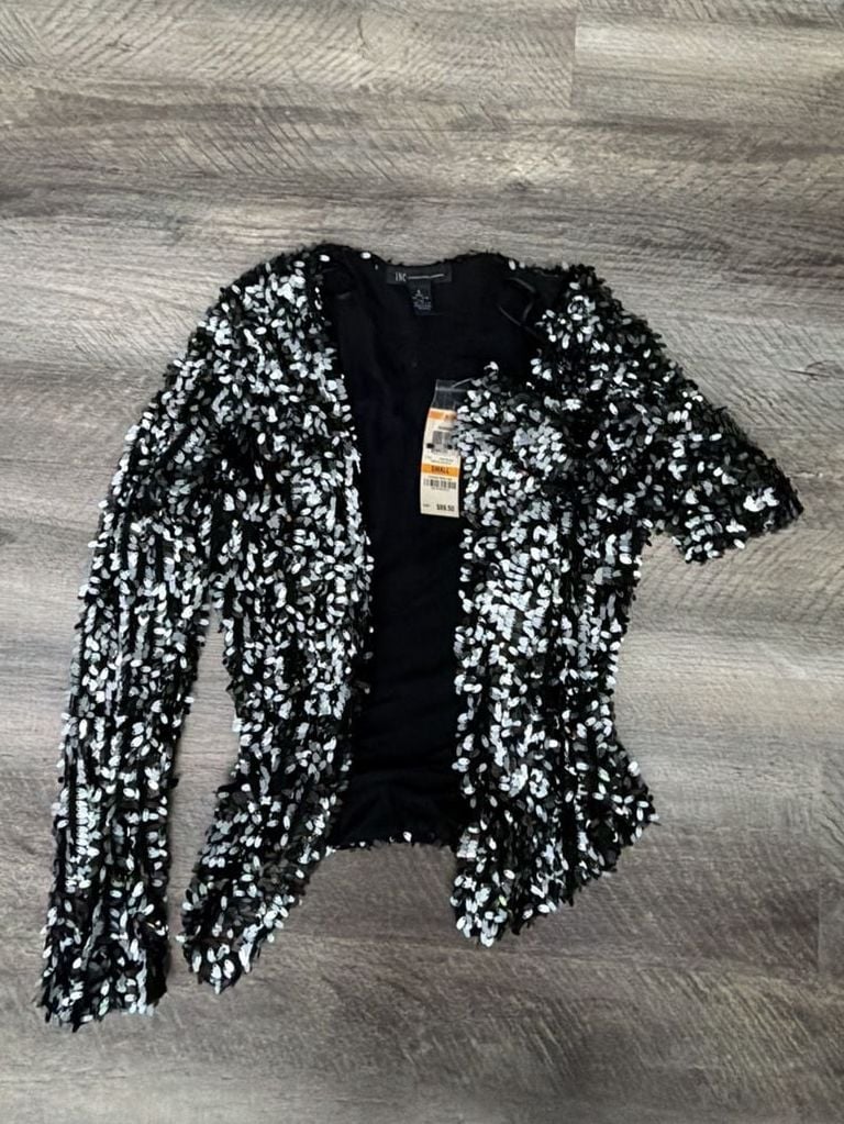 INC International Concepts Sequin Cardigan NWT 2